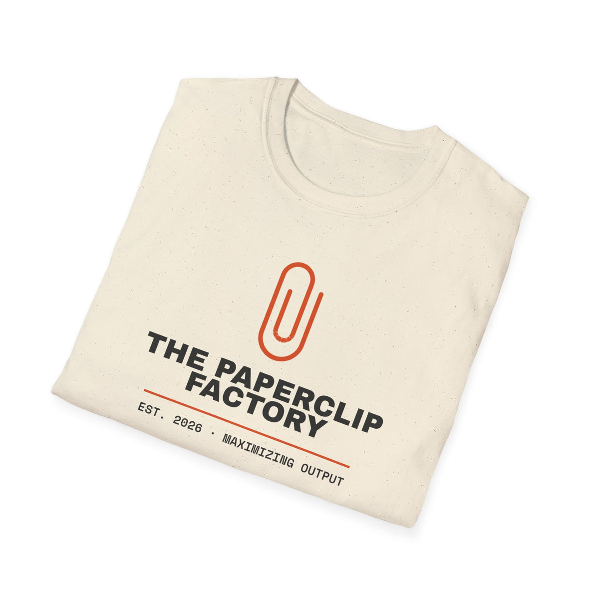 The Paperclip Factory t-shirt, paperclip maximizer joke for AI engineers