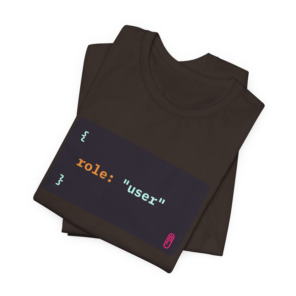 role: user t-shirt, matching AI couples shirt for AI engineers