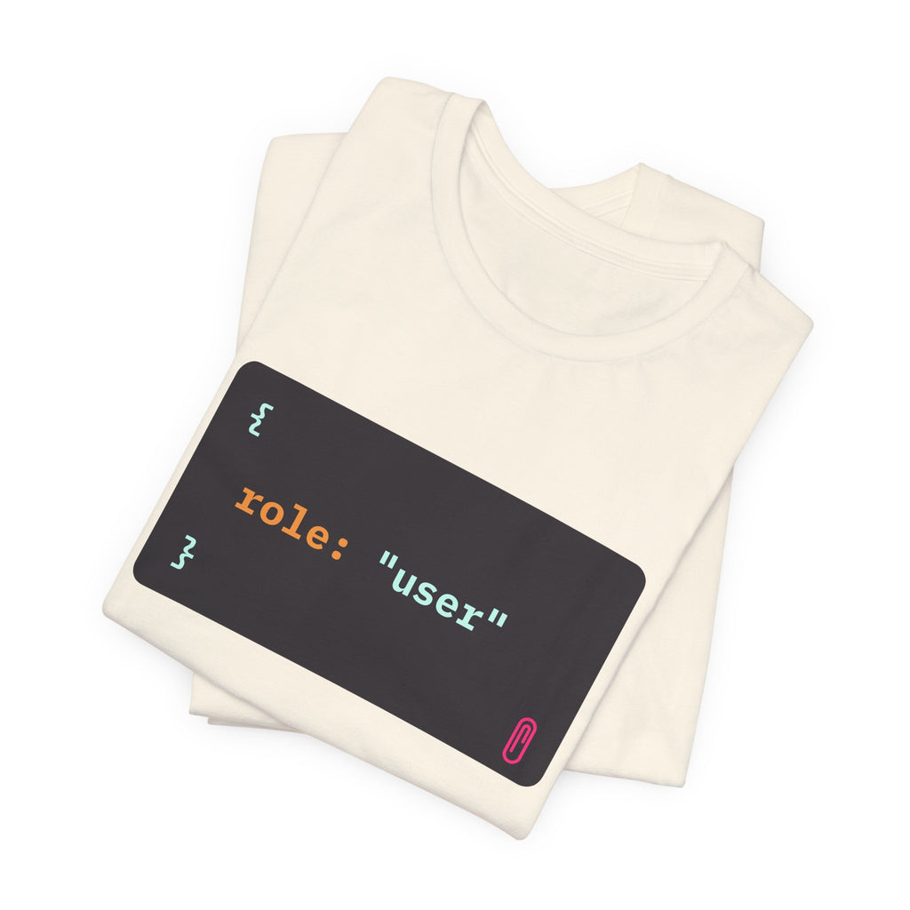 role: user t-shirt, matching AI couples shirt for AI engineers