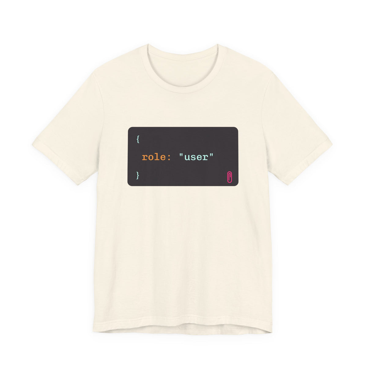 role: user t-shirt, matching AI couples shirt for AI engineers (natural)