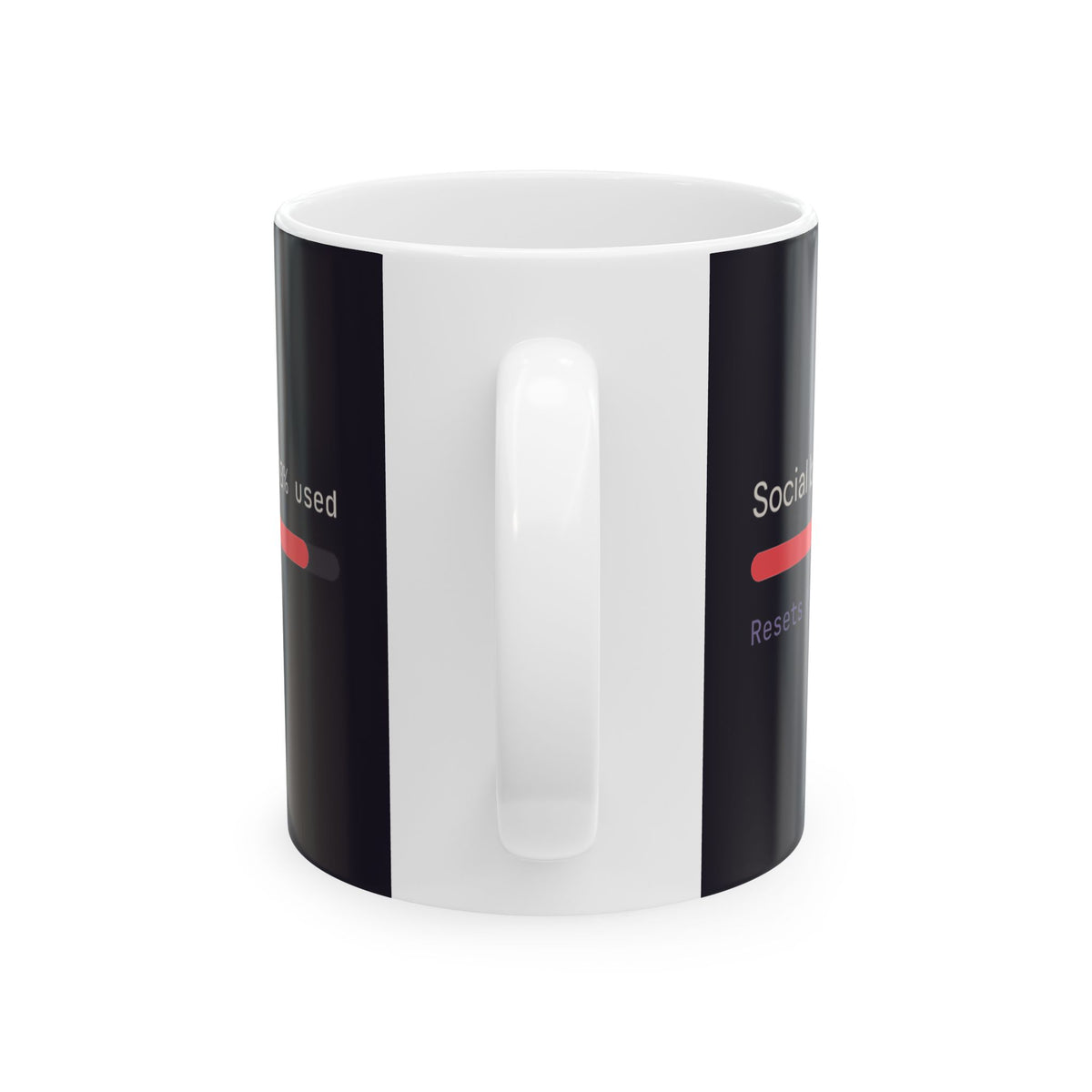 Social Battery 90% Used 11 oz coffee mug, gift for AI engineers