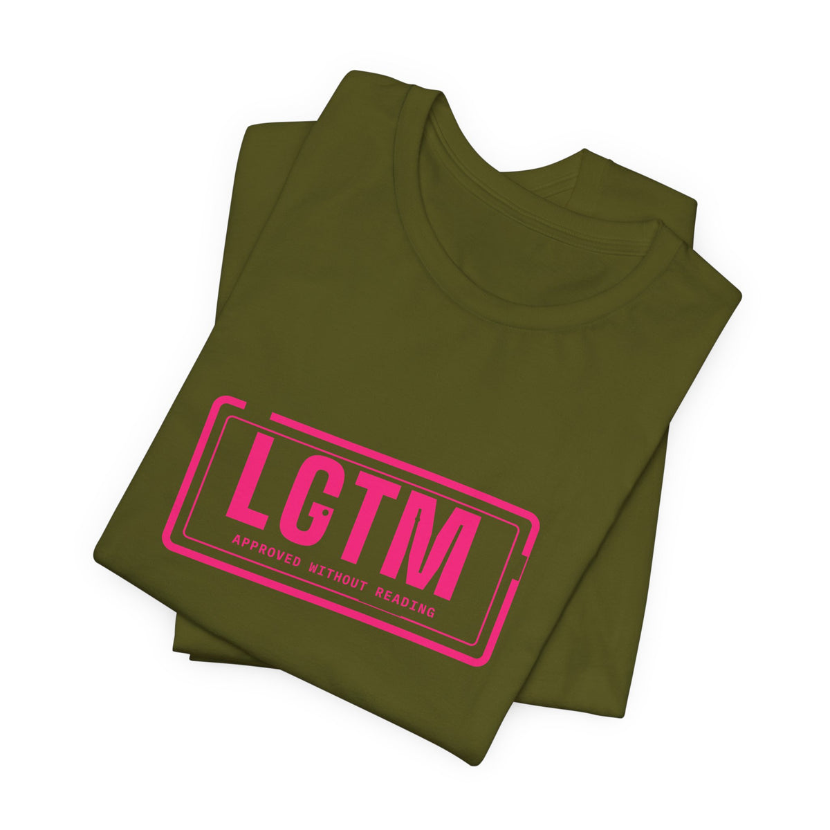 LGTM rubber stamp t-shirt, funny code review gift for programmers