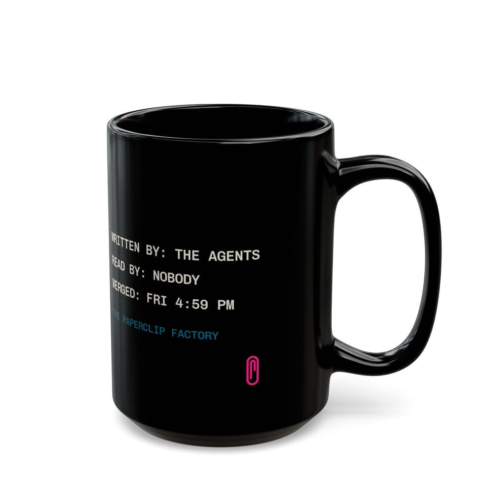 Diff Stat black coffee mug, funny code review gift for programmers