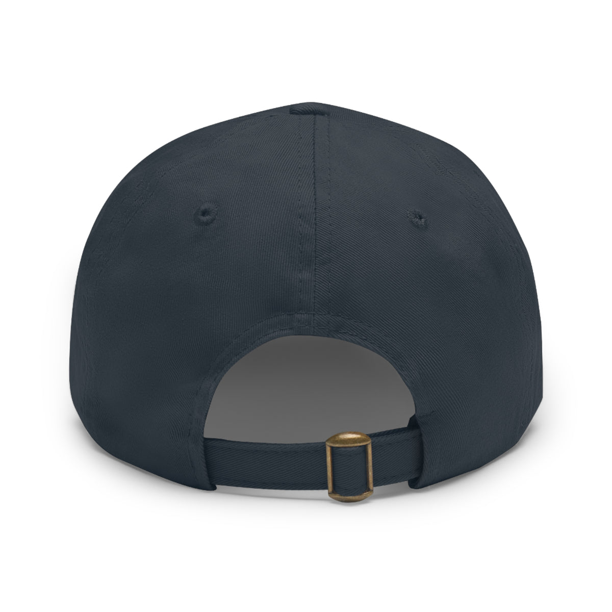 Paperclip Leather Patch Hat, chino twill dad hat with leather patch