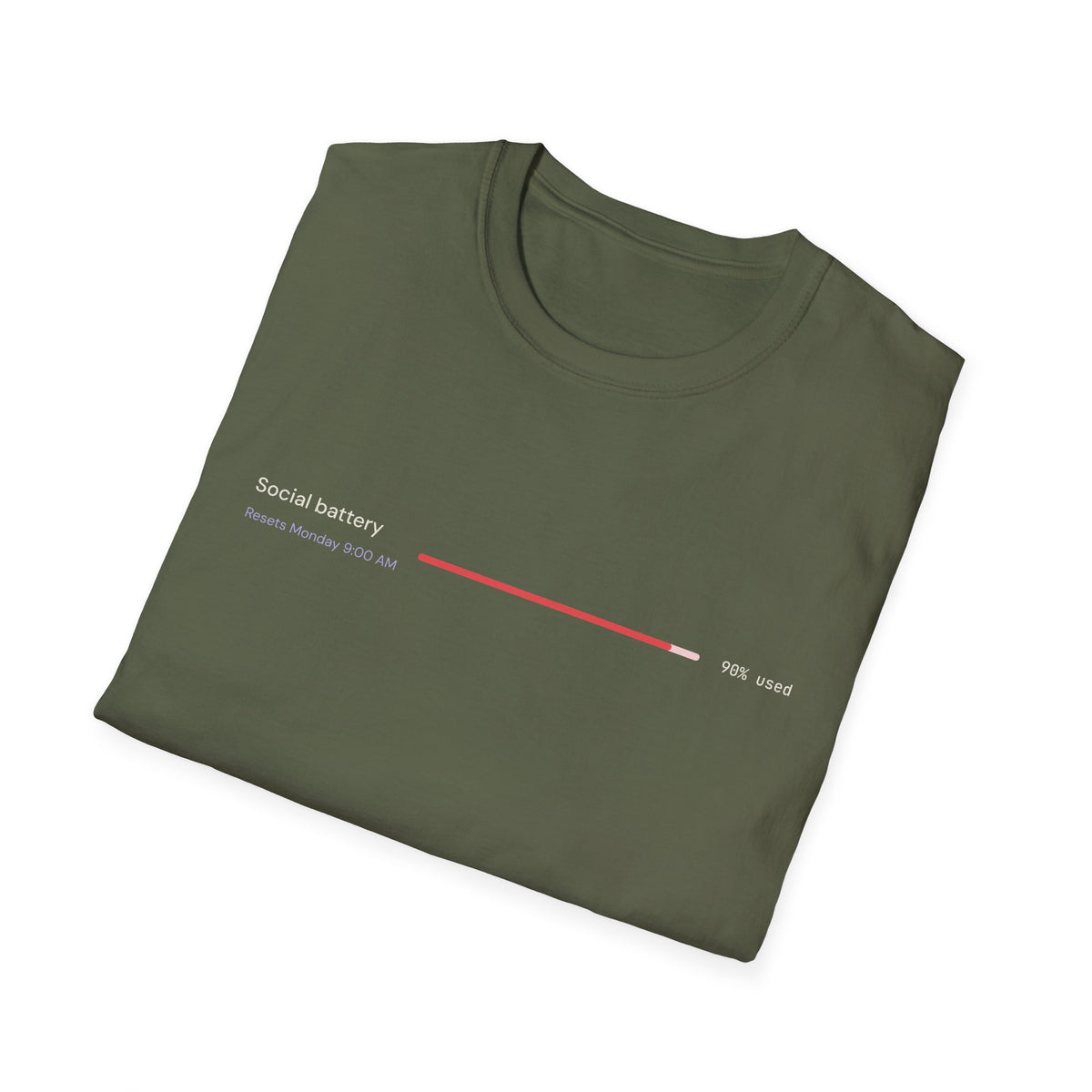 Social Battery: 90% Used Tee