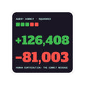 Diff Stat vinyl laptop sticker with a giant code diff, developer gift