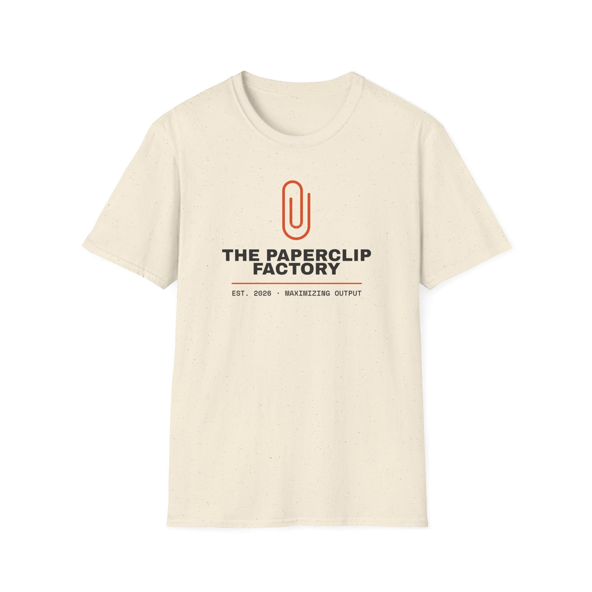 The Paperclip Factory t-shirt, paperclip maximizer joke for AI engineers (natural)
