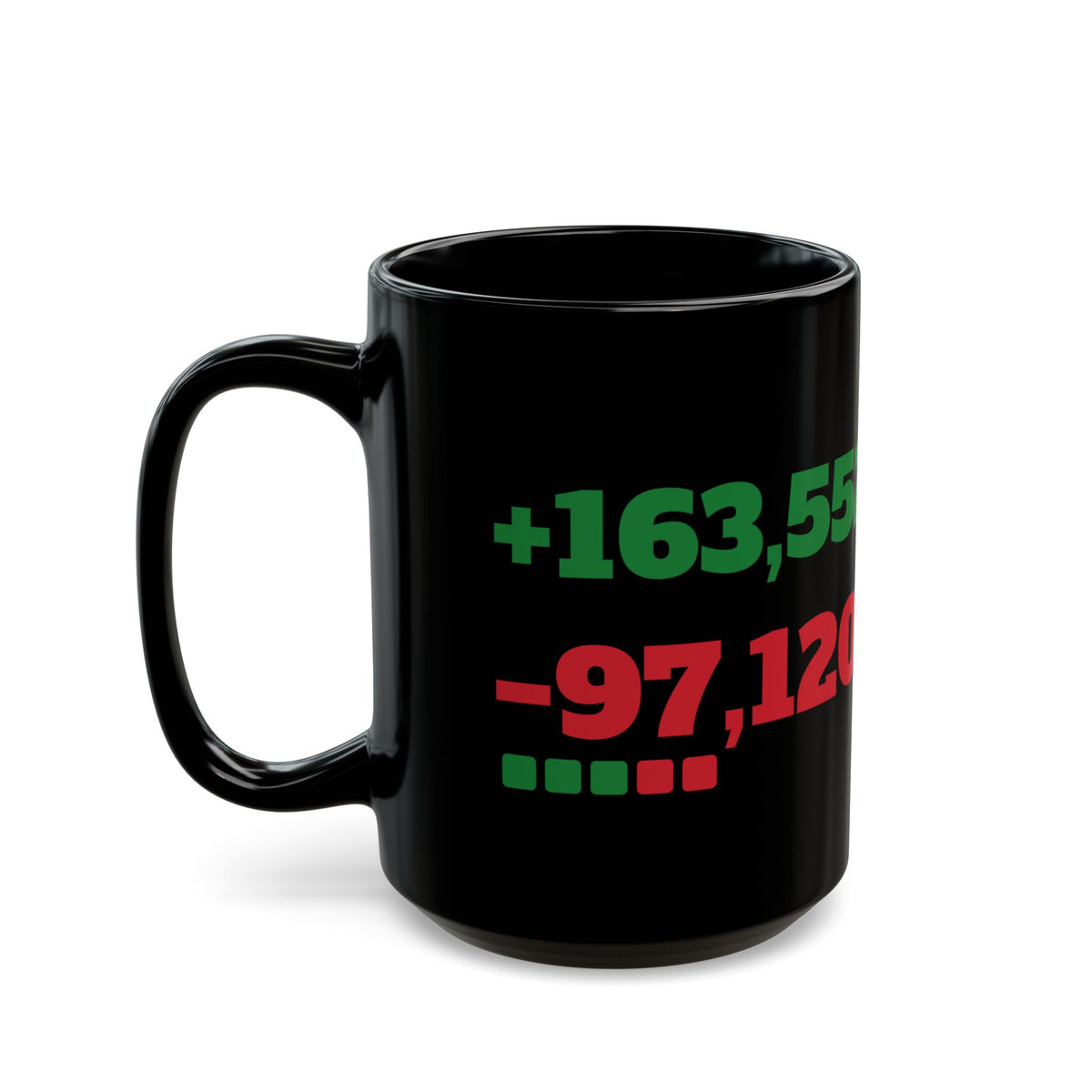 Diff Stat black coffee mug, funny code review gift for programmers