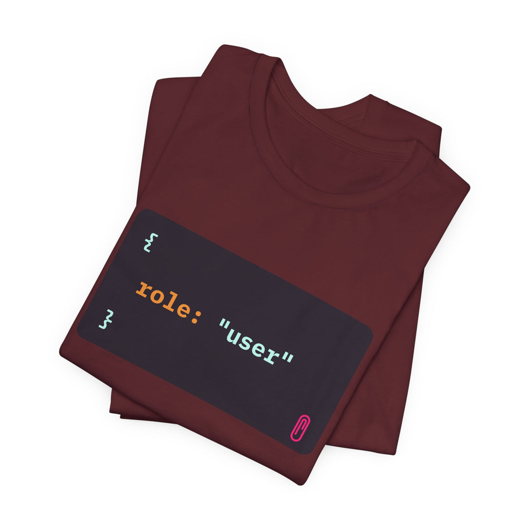 role: user t-shirt, matching AI couples shirt for AI engineers