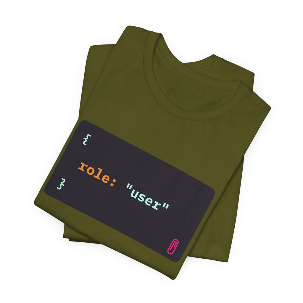 role: user t-shirt, matching AI couples shirt for AI engineers
