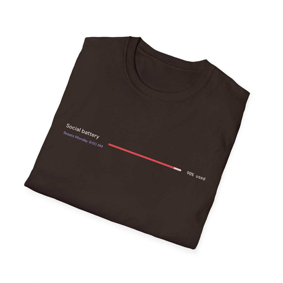 Social Battery: 90% Used Tee