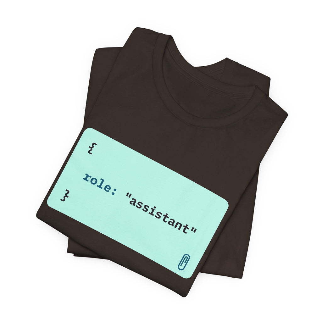 role: assistant t-shirt, matching AI couples shirt for AI engineers