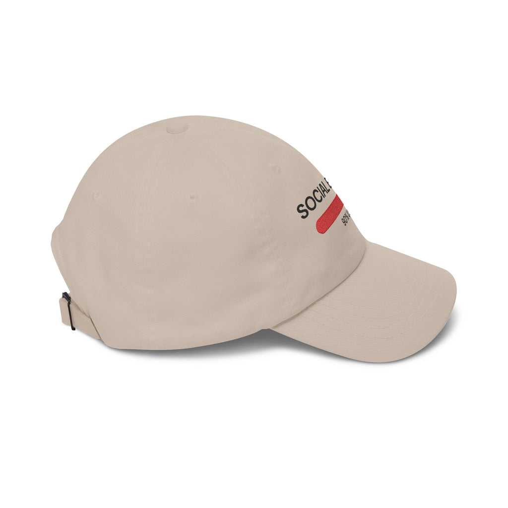 Social Battery 90% Used embroidered dad hat, gift for AI engineers