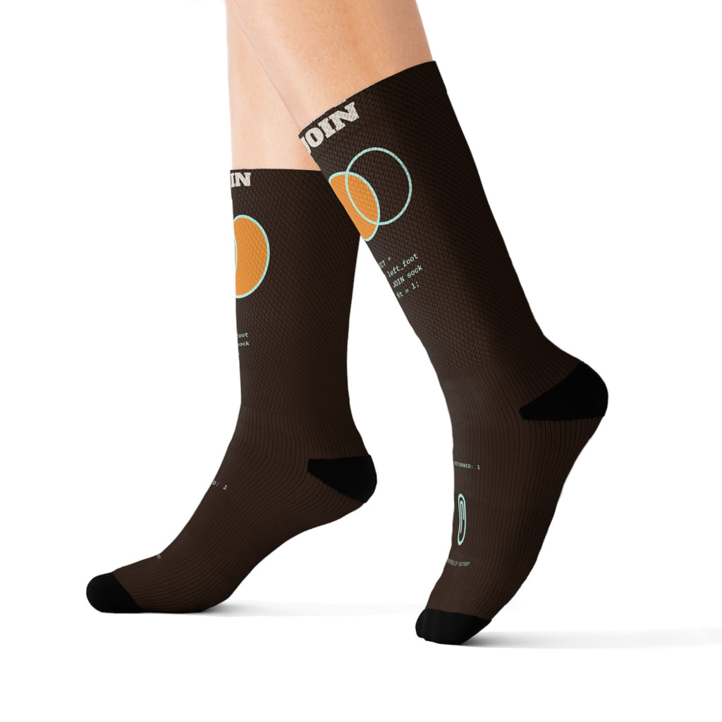 Left Join Right Join socks, funny SQL programmer socks