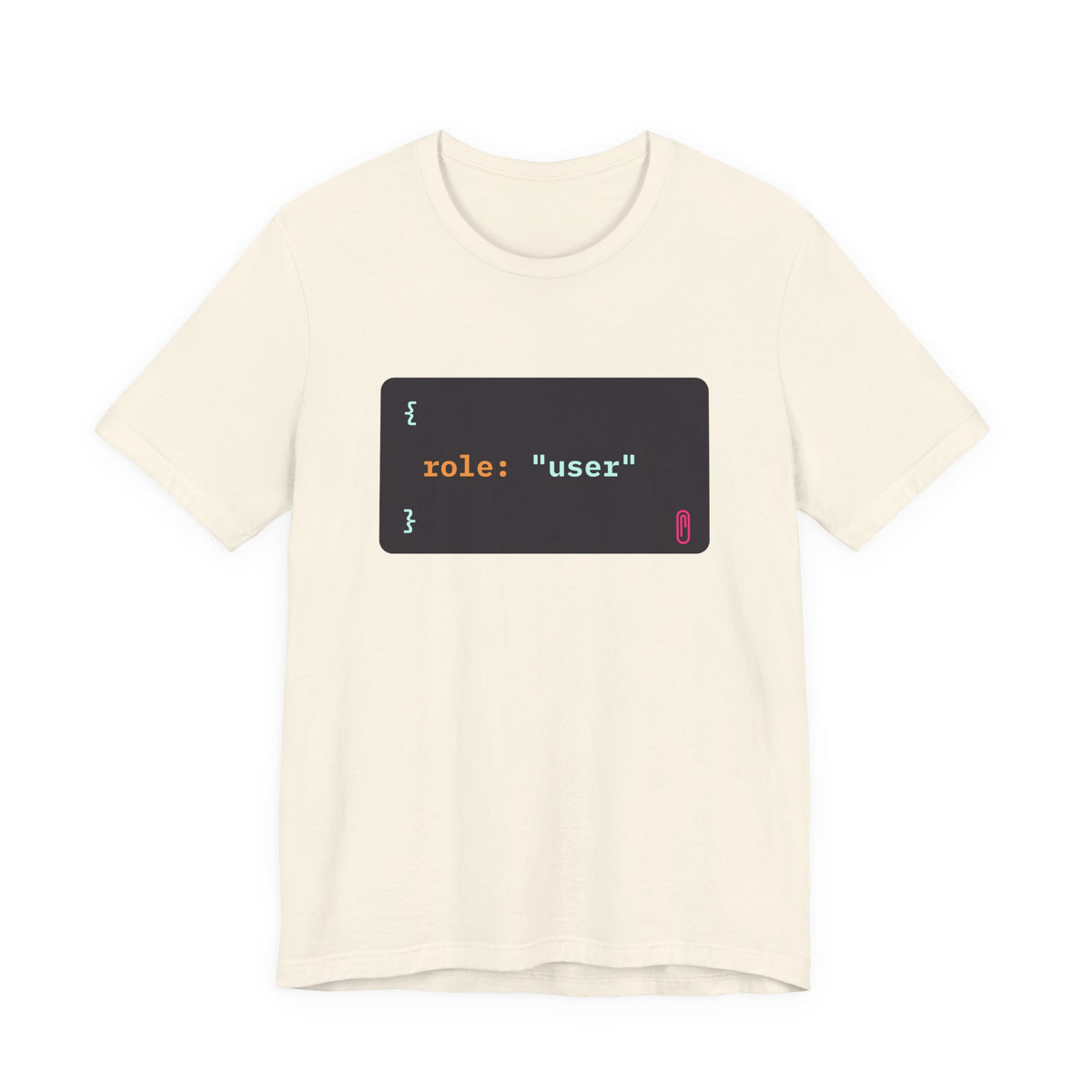 role: user t-shirt, matching AI couples shirt for AI engineers (natural)