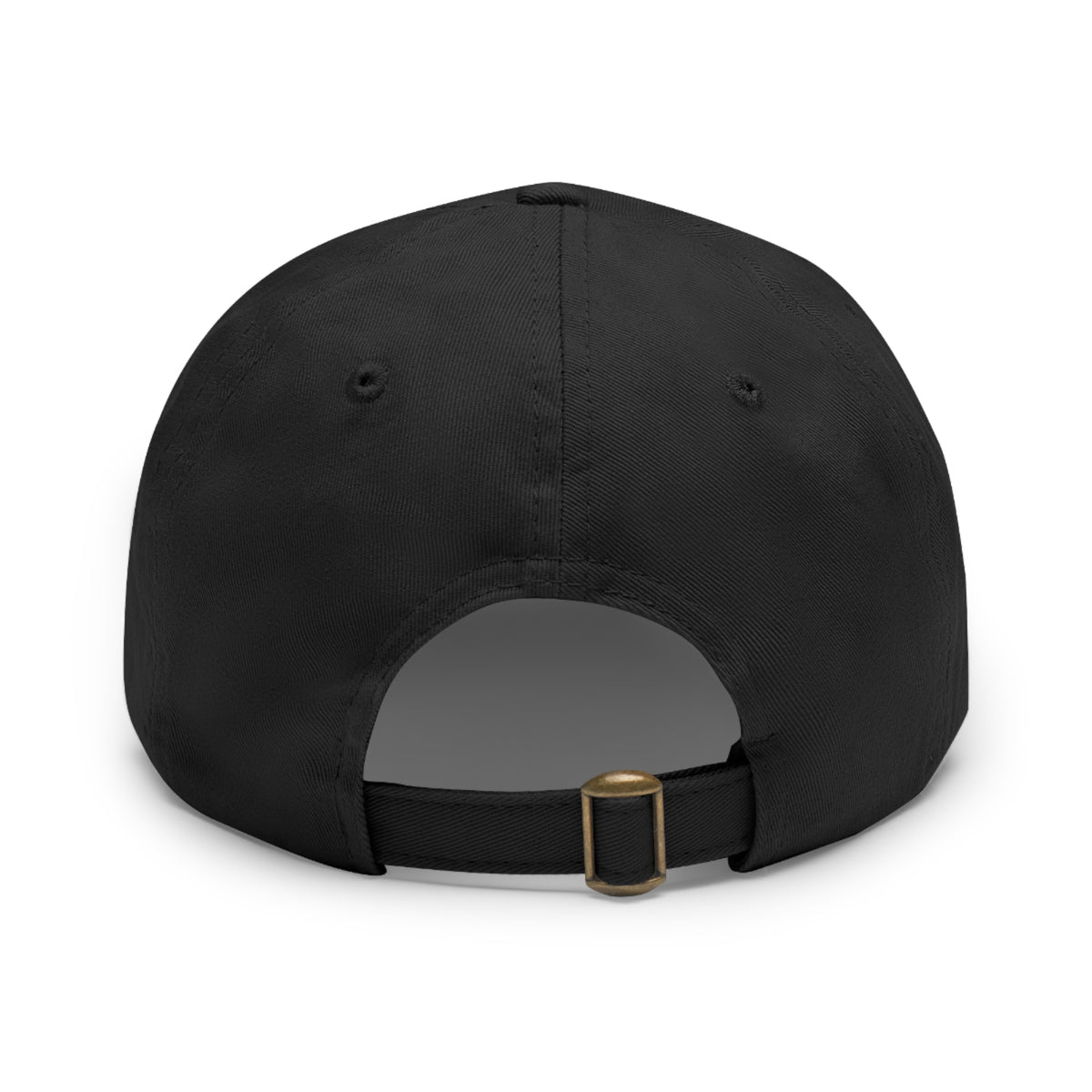 Paperclip Leather Patch Hat, chino twill dad hat with leather patch