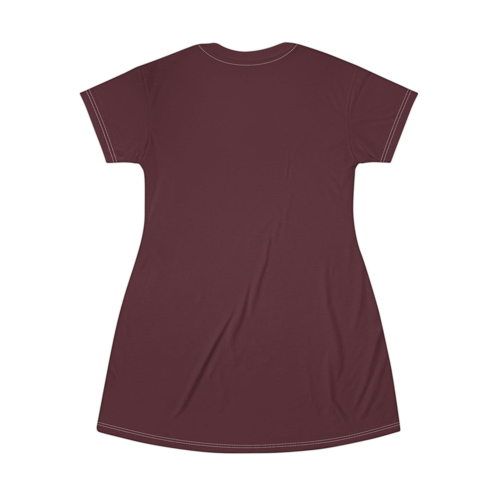 Sleep Mode long sleep shirt in wine, cozy sleepwear gift for AI engineers