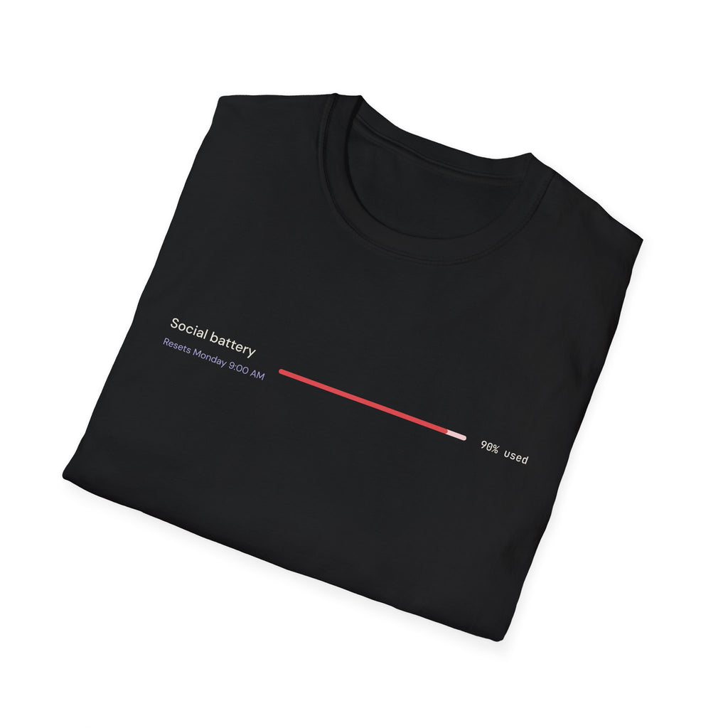 Social Battery: 90% Used Tee