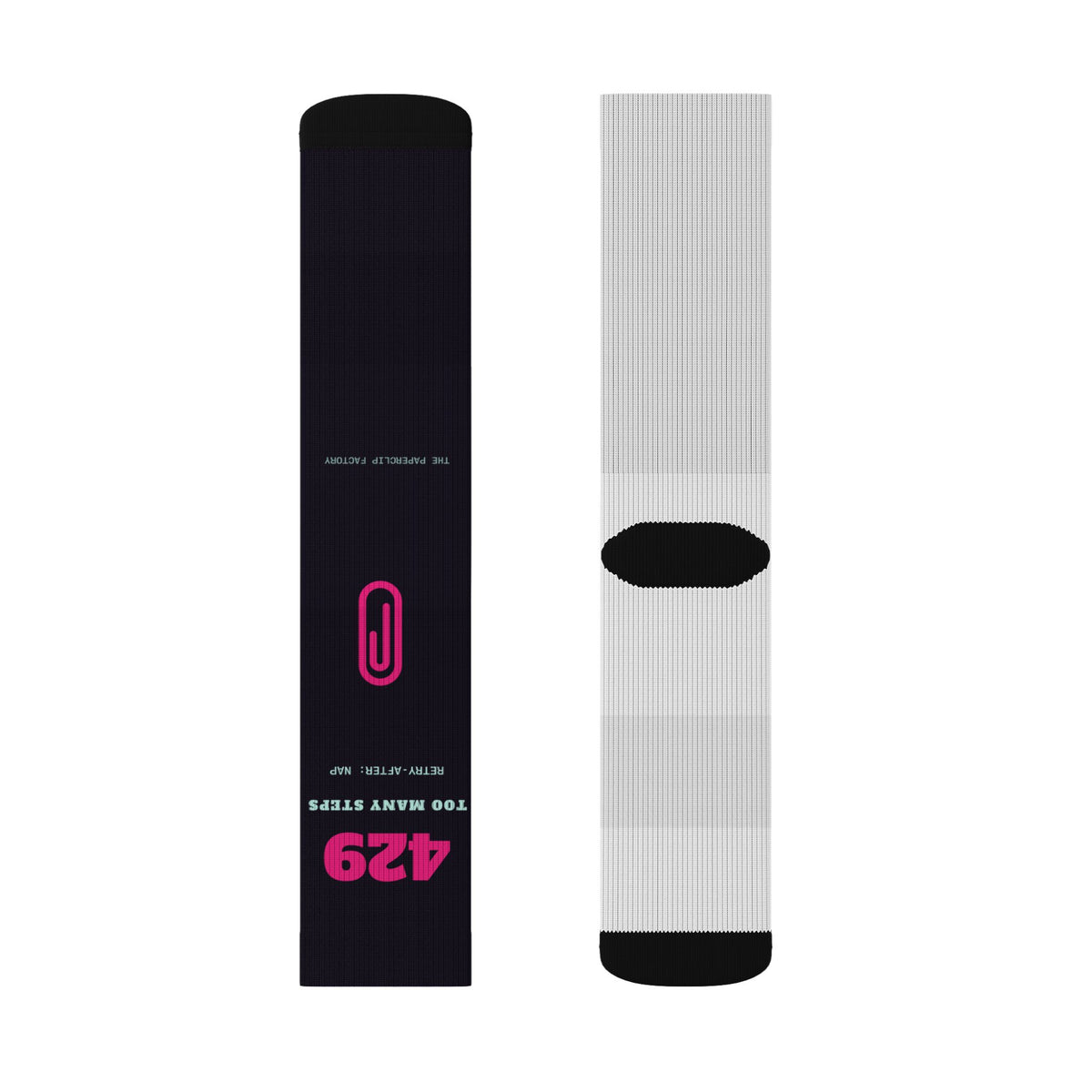 429 Too Many Steps socks, funny HTTP status code gift for programmers