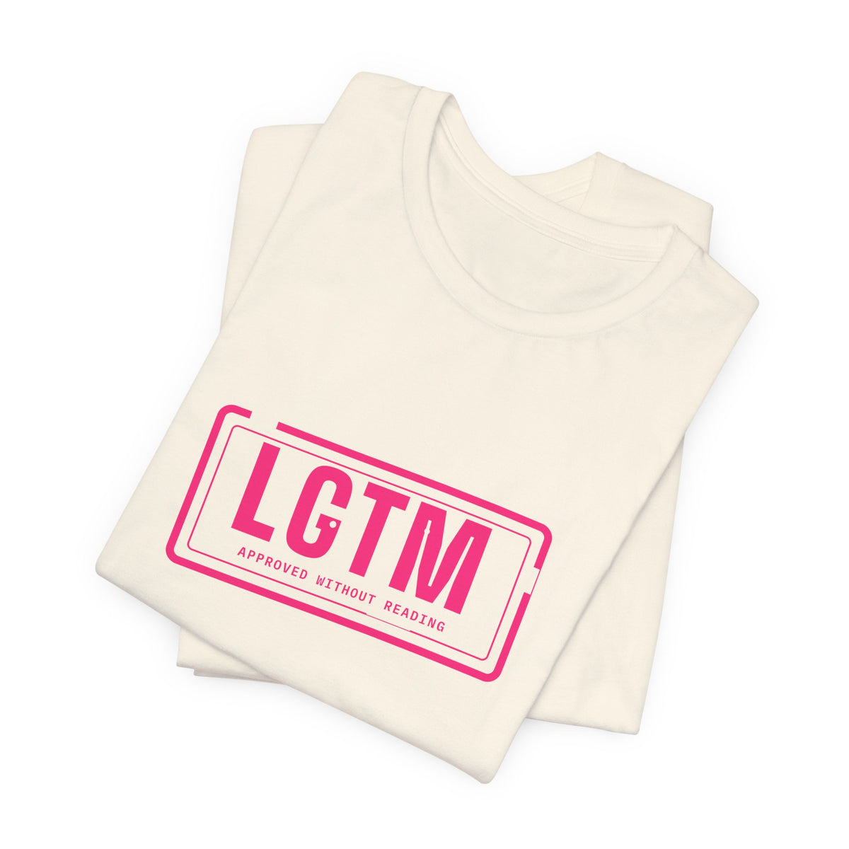 LGTM rubber stamp t-shirt, funny code review gift for programmers