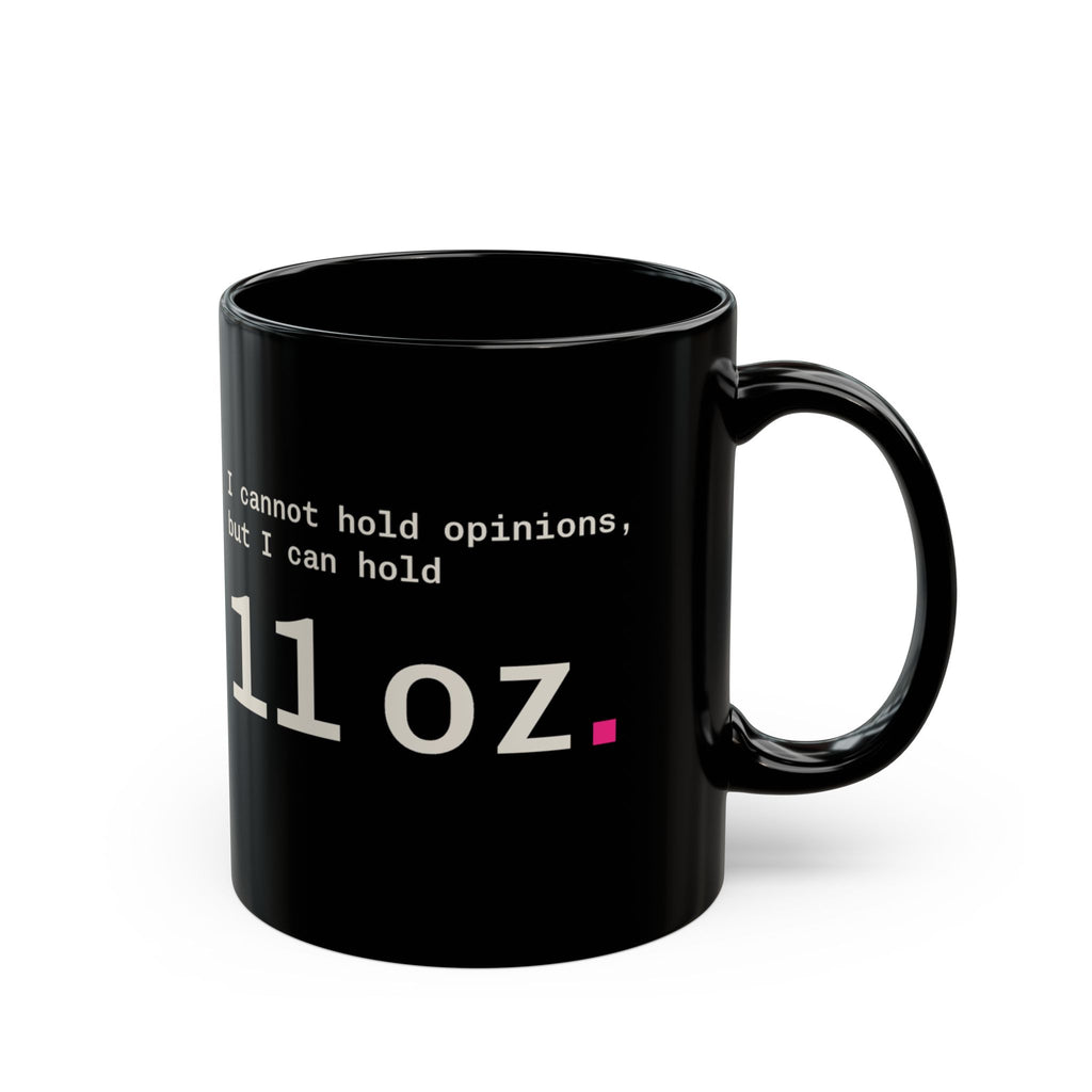 As a Large Language Mug 11 oz black, funny LLM coffee mug for AI engineers