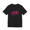LGTM rubber stamp t-shirt, funny code review gift for programmers (black)
