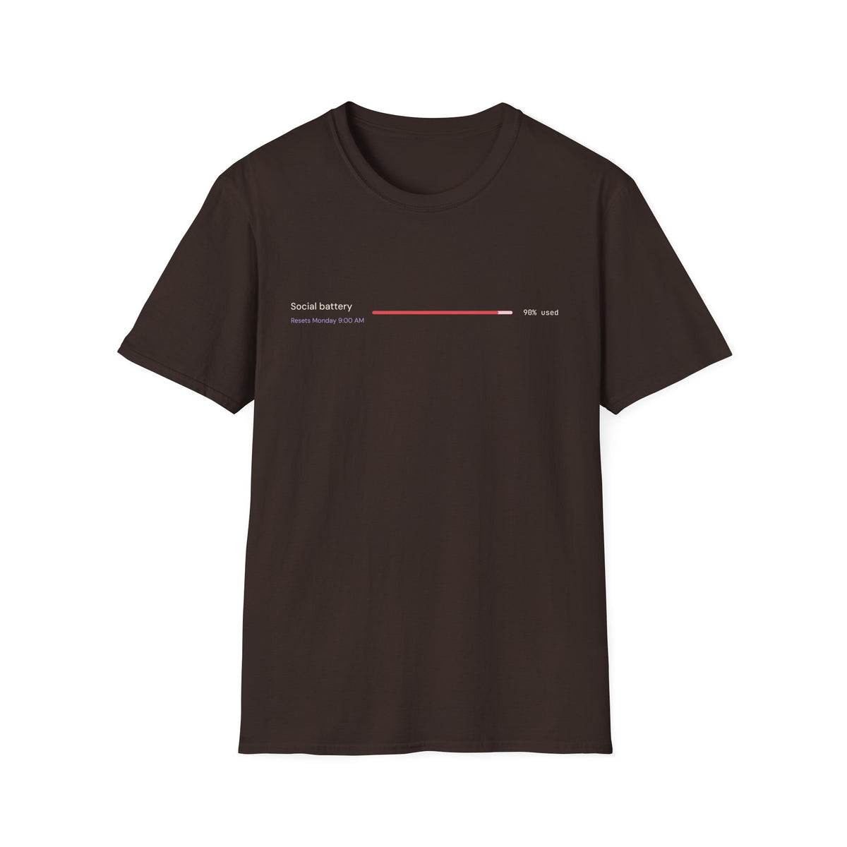 Social Battery: 90% Used Tee