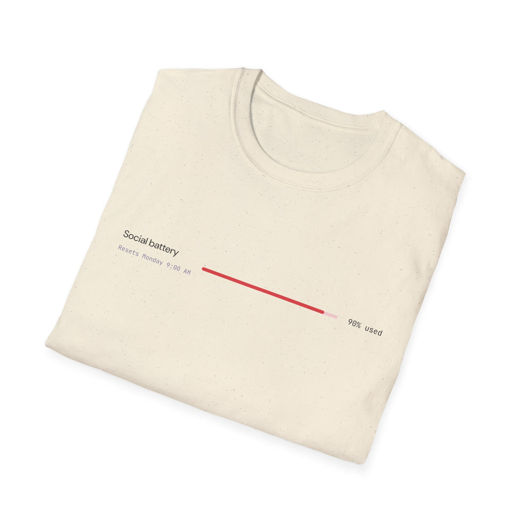 Social Battery: 90% Used Tee