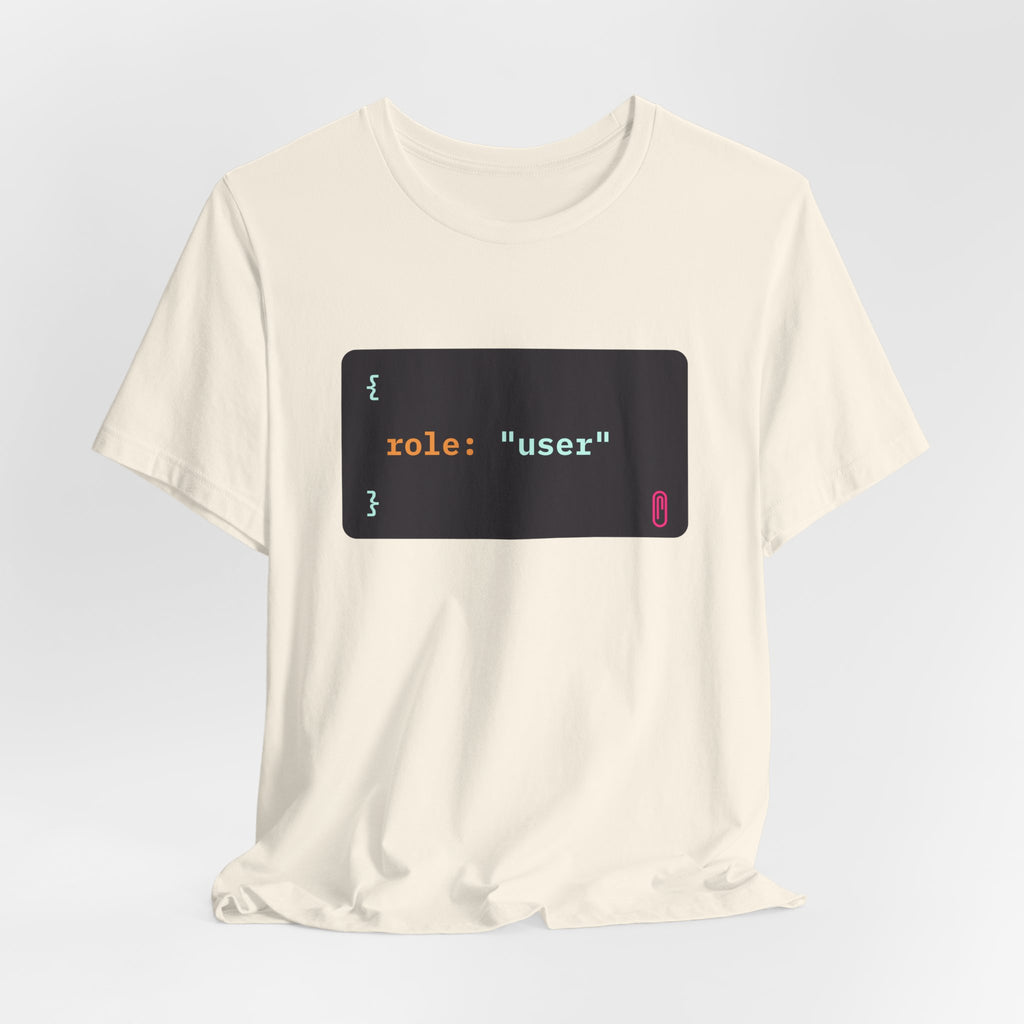 role: user t-shirt, matching AI couples shirt for AI engineers